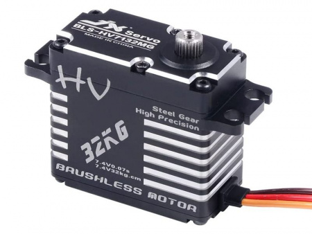 Фото Сервомашинка цифровая JX Servo BLS-HV7132MG (71г/32.5/0.07/7.4V) бесколлекторная, Full metal | Инномарт