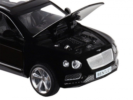 Фото Машина "АВТОПАНОРАМА" Bentley Bentayga, черный, 1/34, свет, звук, инерция, в/к 17,5*13,5*9 см | Инномарт