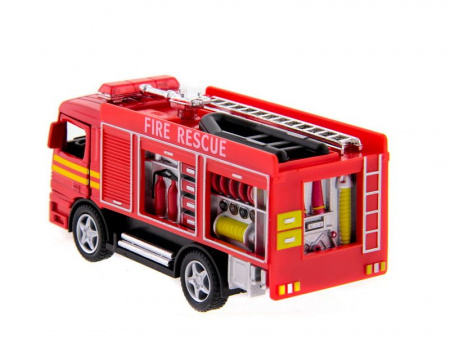 Фото Машина Kinsmart Пожарная машина Rescue Fire Engine инерция (1/12шт.) б/к | Инномарт