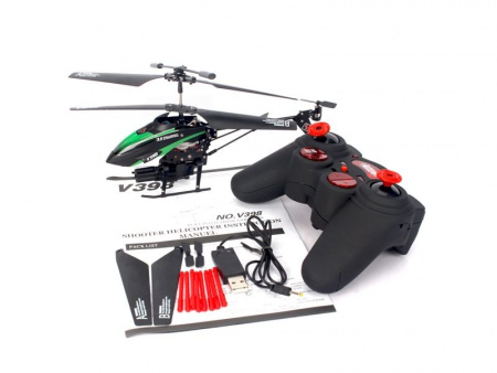 Фото Р/У вертолет WLToys V398 IR RTF стреляет ракетами | Инномарт