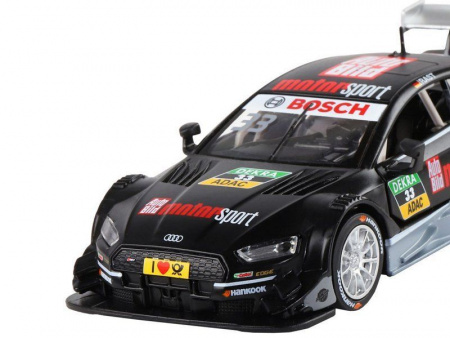 Фото Машина "АВТОПАНОРАМА" Audi RS 5 DTM, черный матовый, 1/32, свет, звук, инерция, в/к 17,5*13,5*9 см | Инномарт