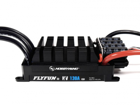 Фото Бесколлекторный регулятор Hobbywing FLYFUN-130A-HV-OPTO-V5 (130A-160A, Aircraft) | Инномарт