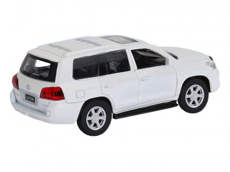 Фото Машина "АВТОПАНОРАМА" Lexus LX570, белый, 1/43, инерция, в/к 17,5*12,5*6,5 см | Инномарт