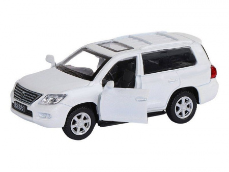 Фото Машина "АВТОПАНОРАМА" Lexus LX570, белый, 1/43, инерция, в/к 17,5*12,5*6,5 см | Инномарт