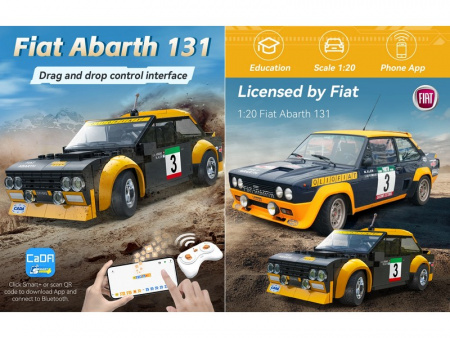 Фото Радиоуправляемый конструктор CaDA спортивная машинка Fiat Abarth 131 1/24 (216 деталей) | Инномарт