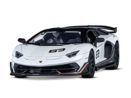 Фото Машина "АВТОПАНОРАМА" Lamborghini SVJ, 1/24, белый, свет, звук, в/к 24,5х12,5х10,5 см | Инномарт