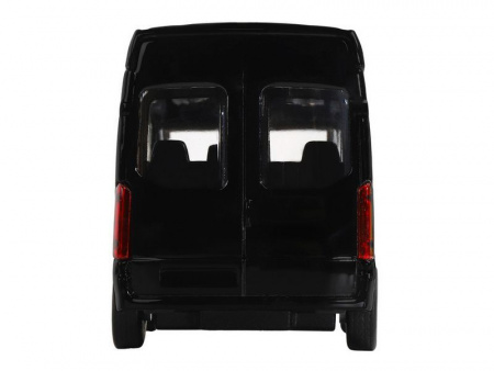 Фото Машина "АВТОПАНОРАМА" Ford Transit, черный, 1/52, инерция, откр. двери, в/к 17,5*12,5*6,5 см | Инномарт