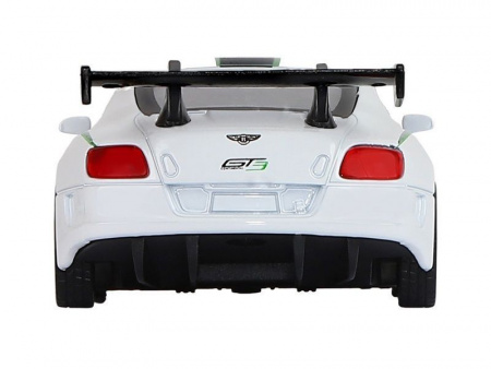 Фото Машина "АВТОПАНОРАМА" Bentley Continental GT3, белый, 1/43, инерция, в/к 17,5*12,5*6,5 см | Инномарт