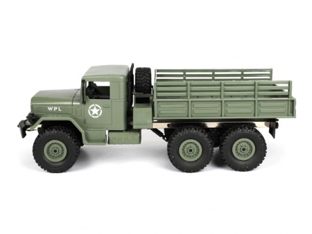 Фото Радиоуправляемая машина WPL военный грузовик (зеленый) 6WD 2.4G 1/16 RTR | Инномарт