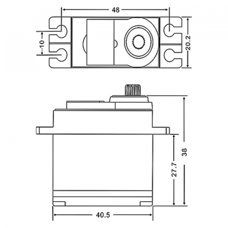 Фото Сервомашинка аналоговая JX Servo PS-5521MG (55.6г/20.32/0.16/6V) стандартная | Инномарт
