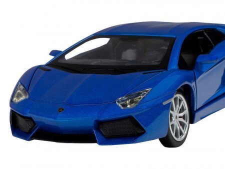 Фото Машина "АВТОПАНОРАМА" Lamborghini Aventador Coupé, 1/24, синий, свет, звук, в/к 24,5*12,5*10,5 см | Инномарт