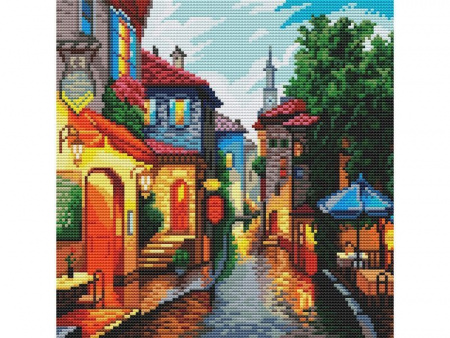 Фото Картина мозаикой 30х30 ТИХАЯ УЛОЧКА (квадрат) (40 цветов) | Инномарт