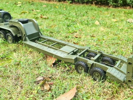 Фото Радиоуправляемая машина WPL военный грузовик B-36 с тралом (зеленый) 6WD 2.4G 1/16 RTR | Инномарт