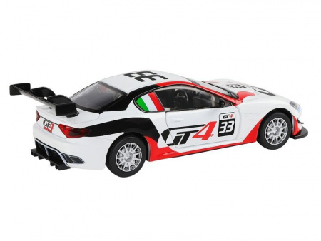 Фото Машина "АВТОПАНОРАМА" Maserati Gran Turismo MC GT4, белый, 1/32, свет, звук, в/к 17,5*13,5*9 см | Инномарт