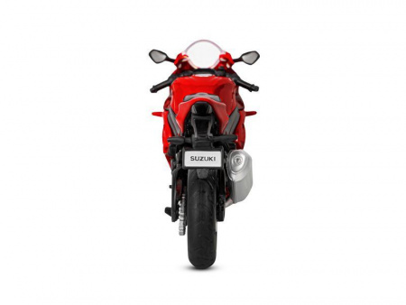 Фото Мотоцикл "АВТОПАНОРАМА" SUZUKI GSR-R1000, 1/18, металл, красный, свободный ход колес | Инномарт