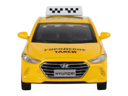 Фото Машина "АВТОПАНОРАМА" HYUNDAI ELANTRA, ГОРОДСКОЕ ТАКСИ, 1/40, инерция, откр. двери, 17,5*12,5*6,5 | Инномарт