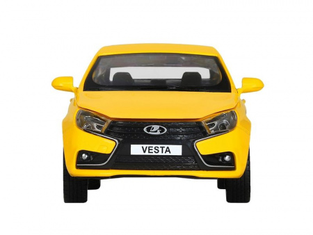 Фото Машина "АВТОПАНОРАМА" Яндекс.Такси LADA VESTA, желтый, 1/24, в/к 24,5*12,5*10,5 см | Инномарт
