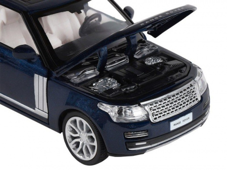 Фото Машина "АВТОПАНОРАМА" 2013 Range Rover, темно-синий, 1/34, свет, звук, инерция, в/к 17,5*13,5*9 см | Инномарт