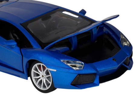 Фото Машина "АВТОПАНОРАМА" Lamborghini Aventador Coupé, 1/24, синий, свет, звук, в/к 24,5*12,5*10,5 см | Инномарт