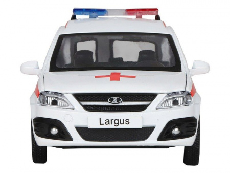 Фото Машина "АВТОПАНОРАМА" LADA LARGUS "Скорая помощь", 1/24, свет, звук, инерция, в/к 24,5*12,5*10,5 см | Инномарт