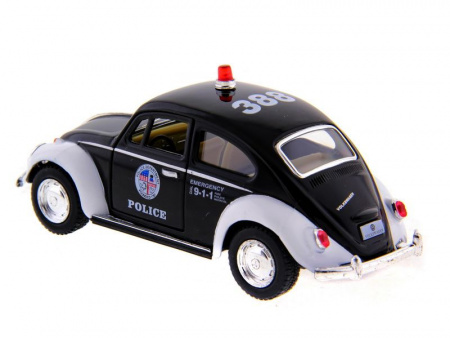 Фото Машина Kinsmart Volkswagen Classical Beetle (Police) инерция (1/12шт.) 1:32 б/к | Инномарт
