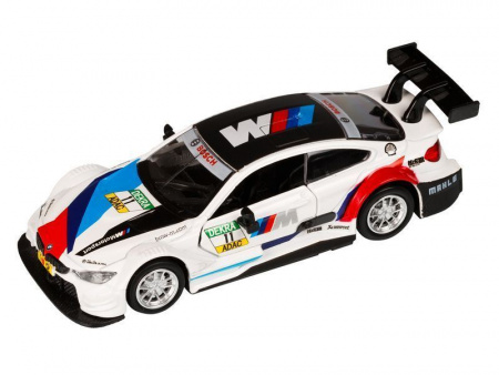 Фото Машина "АВТОПАНОРАМА" BMW M4, 1/44, белый, инерция, откр. двери, в/к 17,5*12,5*6,5 см | Инномарт