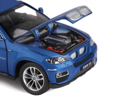 Фото Машина "АВТОПАНОРАМА" BMW X6, синий, 1/26, звук, в/к 24,5*12,5*10,5 см | Инномарт