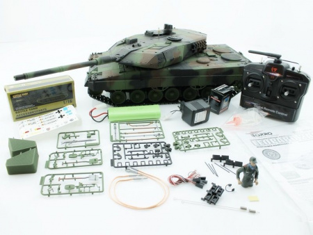 Фото Р/У танк Taigen 1/16 Leopard 2 A6 (Германия) (для ИК танк. боя) САМО 2.4G RTR, деревянная коробка | Инномарт