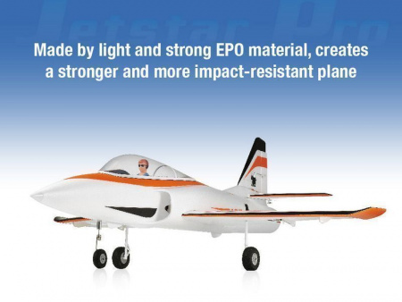 Фото Радиоуправляемый самолет Top RC Jet Star Pro оранжевый 800мм импеллер 64мм 2.4G 4-ch LiPo RTF | Инномарт