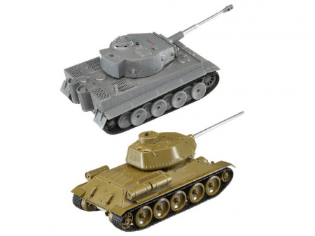 Фото Радиоуправляемый танковый бой Torro Т34/85 и Tiger 1 1/30, RTR | Инномарт
