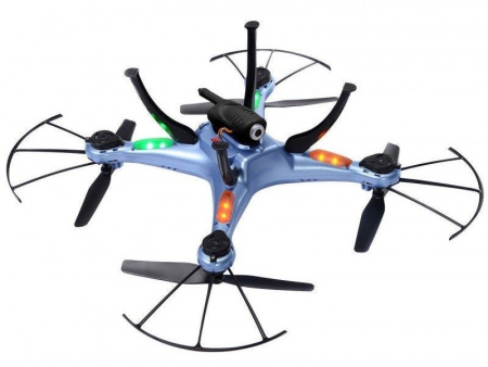 Фото Р/У квадрокоптер Syma X5HW (голубой) с FPV трансляцией Wi-Fi, барометр 2.4G RTF | Инномарт