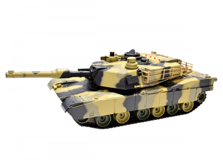 Фото Радиоуправляемый танк Heng Long HL3816-01 1/24 Battle M1A1 ABRAMS, стреляет шариками, RTR | Инномарт