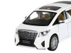 Фото Машина "АВТОПАНОРАМА" Toyota Alphard, белый, 1/29, свет, звук, инерция, в/к 20*10*11 см | Инномарт