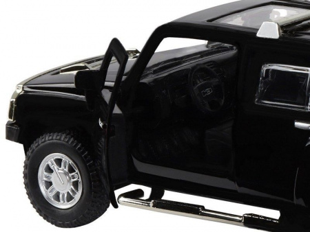 Фото Машина "АВТОПАНОРАМА" Hummer H3, черный, 1/32, свет, звук, инерция, в/к 17,5*13,5*9 см | Инномарт