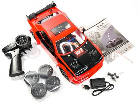 Фото Радиоуправляемая машина для дрифта Remo Hobby RACING & DRIFT (красно-черная) 4WD 2.4G 1/14 RTR | Инномарт