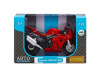 Фото Мотоцикл "АВТОПАНОРАМА" SUZUKI GSR-R1000, 1/18, металл, красный, свободный ход колес | Инномарт