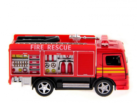 Фото Машина Kinsmart Пожарная машина Rescue Fire Engine инерция (1/12шт.) б/к | Инномарт
