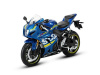 Мотоцикл "АВТОПАНОРАМА" SUZUKI GSR-R1000, 1/12, металл, синий, свободный ход колес