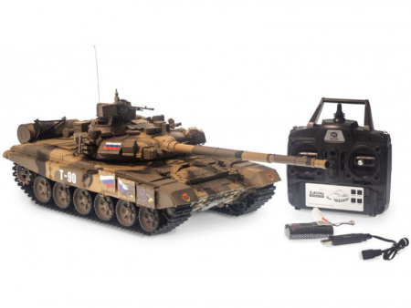 Фото Радиоуправляемый танк Heng Long T-90 Tank Upgrade V6.0 2.4G 1/16 RTR | Инномарт