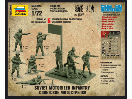 Фото Сборная модель ZVEZDA Советские мотострелки, 1/72 | Инномарт