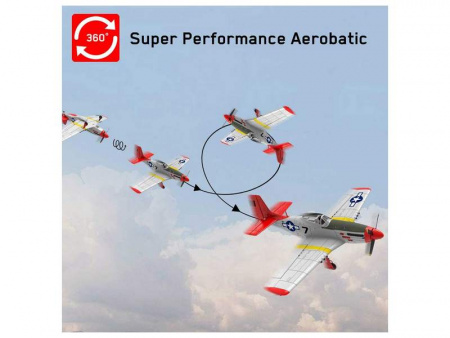 Фото Радиоуправляемый самолет Volantex RC P51D 750мм Brushless 2.4G 4ch LiPo RTF with Gyro | Инномарт