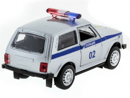Фото Машина "АВТОПАНОРАМА" инерц. ВАЗ 2121 1/50, в/к 12*7*5,5 см, серебристая | Инномарт