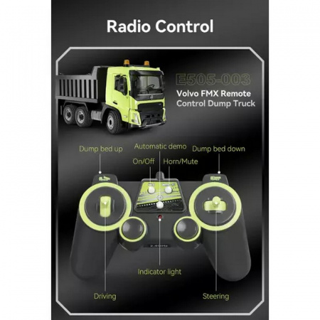 Фото Радиоуправляемый бетоновоз Double Eagle Volvo FMX 1/20 2.4G RTR | Инномарт