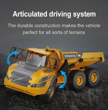 Фото Радиоуправляемый карьерный самосвал Double Eagle Volvo A40G 1/20 2.4G RTR | Инномарт