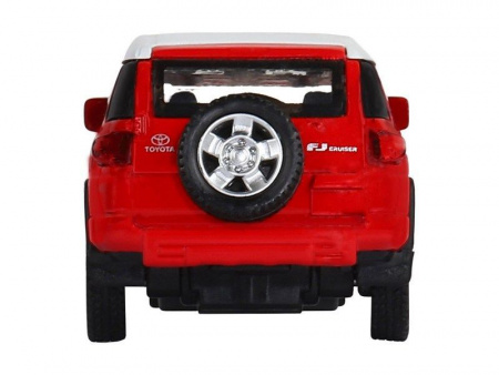 Фото Машина "АВТОПАНОРАМА" Toyota FJ Cruiser, красный, 1/43, инерция, в/к 17,5*12,5*6,5 см | Инномарт