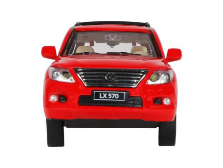 Фото Машина "АВТОПАНОРАМА" Lexus LX570, красный, 1/32, свет, звук, инерция, в/к 17,5*13,5*9 см | Инномарт