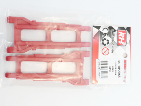 Фото Рычаги пластиковые (удлиненные) для Remo Hobby 1/8 8037 (2024г), тюнинг, красные | Инномарт