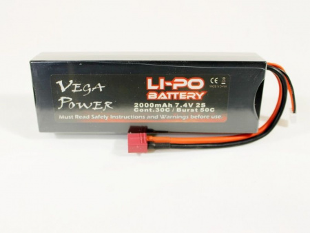 Фото Аккумулятор Li-Po 2000mAh, 7,4V для Himoto 1/10 | Инномарт