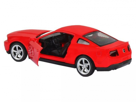 Фото Машина "АВТОПАНОРАМА" Ford Mustang GT, красный, 1/43, инерция, откр. двери, в/к 17,5*12,5*6,5 см | Инномарт