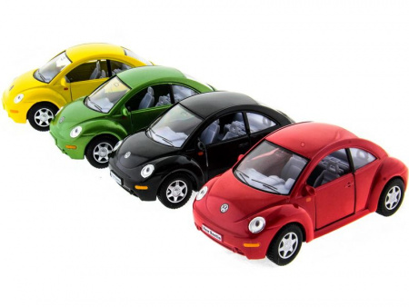 Фото Машина Kinsmart 1:32 Volkswagen New Beetle инерция (1/12шт.) б/к | Инномарт